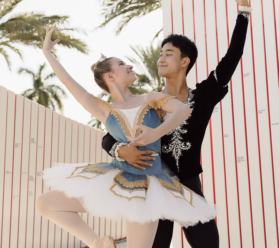 students from the dance b.f.a. program dancing ballet